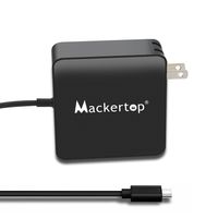 Mackertop 87W USB-C Type C Power Adapter Charger Compatible with MacBook Pro 15 Inches (MNF82LL/A) - Black