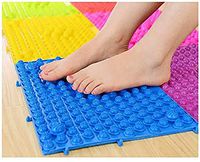 AMhuui Acupressure Foot Mats, Foot Massage Acupressure Mat Game Running Man Korean Game for Pain Relief, Simulate Blood Circulation (1 pcs),Blue