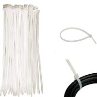 SE 8" White Cable Ties with 30-lb. Tensile Strength (100 Count) - CT836N