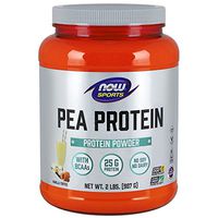 NOW Sports Nutrition, Pea Protein 25 G With BCAAs, Easily Digested, Vanilla Toffee Powder, 2-Pound