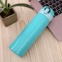 ZHENQ Thermos Coffee Cup Stainless Steel Mug Bouncing Cap Bottle Thermos Mug Travel Mug Coffee Cup Coffee Cup can See More Safe Waterproof Material (Color : B)