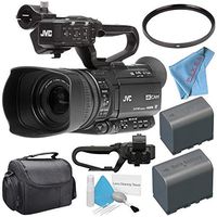 JVC GY-HM180 GY-HM180U Ultra HD 4K Camcorder + BNV-F823 Replacement Lithium Ion Battery + 62mm UV Filter + Carrying Case + Deluxe Cleaning Kit + Fibercloth Bundle