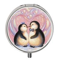 Pill Cases Metal,Custom Round Medecine Case Medecine Bottle Mini Travel Pill Vitamin Decorative Box Case Holder