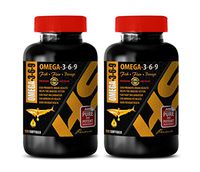 Heart Health Fish Oil Omega 3 - Omega 3-6-9 Premium Complex with Fish, Flax & Borage - Omega 3 6 9 for Women - 2 Bottles 240 Softgels
