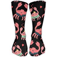 Men Women Premium Quality Cute Cartoon Sailor Crab Fitness Novelty Crew Athletic Socks High Sock