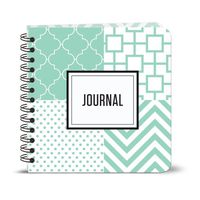 Spiral-bound Journal - 7.25" Square - Modern Design - Mint