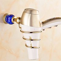 LAONA The European golden blue diamond crystal copper base bathroom accessories set toilet brush toilet paper holder,Blower frame