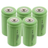 5x Exell 1.2V 5000mAh NiMH C Size Rechargeable Button Top Batteries use with high power static applications (Telecoms UPS and Smart grid) radio controlled devices electric tools electric mopeds