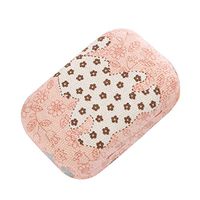 Mini Fashion Pink Color Rabbit Pattern Contact Lenses Holder, 8.5.x5.5x3 cm