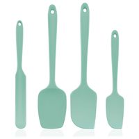 U-Taste 600ºF High Heat-Resistant Premium Silicone Spatula Set, BPA-Free One Piece Seamless Design, Non-Stick Rubber with 18/8 Stainless Steel Core, Cooking/Baking Utensil Set of 4(Teal/Aqua Sky)