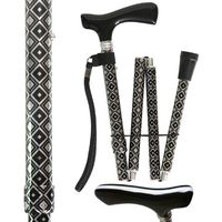 Vista International Fashion Pattern Folding Stick/Acrylic Handle Walking Poles, Multicolor