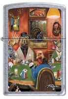 Zippo Custom Lighter - Linda Picken Artist Big Game Poker RARE!