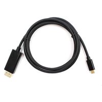1.8M/6feet USB-C to DisplayPort Cable - USB Type-C to DP Video Adapter Cable - 4K 60Hz - Black for MacBook Pro 2018/2017, ipad pro 2018, Surface Book 2, Dell XPS Sumsang Galaxy S9 S10 Note 9 dex etc