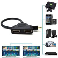 Marketworldcup -1080P HDMI Port Male to 2Female 1 In 2 Out Splitter Cable Adapter Converter Home! USA Seller,, Best Service