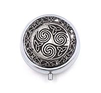 Mullingar Pewter Irish Triskele and Trinity Knot Design Pill Box