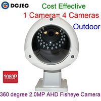 2.0MP 1080P 360 Degree Wide Angle Fisheye Panoramic CCTV AHD Camera Outdoor Water-Proof IP66 Security 30pcs IR LED 35m IR Long Range