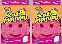 Scrub Daddy, Scrub Mommy - Dual Sided Sponge & Scrubber, Soft in Warm Water, Firm in Cold, FlexTexture, Deep Cleaning, Dishwasher Safe, Multipurpose, Scratch Free, Odor Resistant, Ergonomic (2 Count)