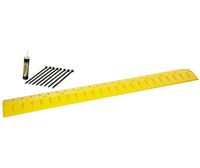 Electriduct - 9 Foot High Density Polyethylene Speed Bump Cable Guard with Anchor Kit (3 Pack) - Color: Yellow, Total Length 324" (6X 4.5 FT Pieces)