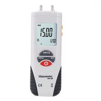 Pressure Manometer, KKmoon LCD Mini Digital Manometermonometer manometer Differential Gauge Air Pressure Meter White ±2Psi Data Hold 11 Units