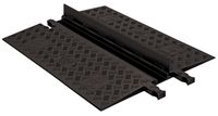 Guard Dog GD1X75-B/B Polyurethane Heavy Duty 1 Channel Low Profile Cable Protector with ADA Compliant Ramp, Black Lid with Black Ramp, 36" Length, 27.3" Width, 1.25" Height