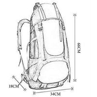 F&W WF Backpack - Outdoor Mountaineering Bag Men and Women Waterproof Camping Bag Sports Mountaineering Bag Riding Bag (Color : A)