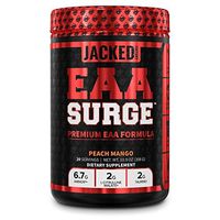 EAA Surge Premium EAA Supplement - 9 Essential Amino Acids Intra Workout Powder Supplement w/L-Citrulline, Taurine, and More for Muscle Building, Strength, Pumps, Endurance, Recovery - Peach Mango