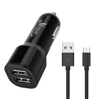 eVogue Premium 3nd Generation Dual USB Car Charger - USB Car Charger Compatible with Note 9 8 5 4 S9 LG G6 G5 V10 V20 Pixel Nexus 5X 6P HTC