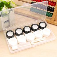 Modsnde Contact Lens Case Portable Contact Lens Case Travel Kit with Bottle Tweezers Container Holder Waterproof Lenses Box for Display Box 6 Pack