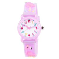 Venhoo Kids Watch 3D Cute Cartoon Waterproof Silicone Children Toddler Wrist Watches Time Teacher Birthday Flamingo Gifts for 3 4 5 6 7 8 Year Girls Little Child-Purple