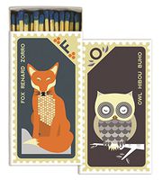 HomArt Matches - Stamp, Fox & Owl (Set of 3)