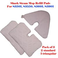 ESC Tm Standard Size (12.5" X 7.5") / Large Xl (16.5" X7.5") / Triangular (11" X7") Steam Mop Replacement Pocket Pads for Euro-pro Shark S3501 S3601 S3901 S3550 Se450 Xlt3501 Refill (2 Standard + 1 Triangular)