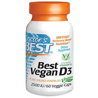 Doctor's Best, Best Vegan D3, 2500 IU, 60 Veggie Caps - 2pc