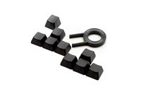 Max Keyboard Translucent Cherry MX Keycap Set for ESC, W,A,S,D or E,S,D,F and Arrow Keys (Black Translucent - Blank/No Print)