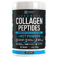 AHOLIC NUTRITION Advanced Collagen Peptides Powder, Grass-Fed Hydrolyzed Collagen Powder with MCT Oil Powder for Stronger Hair, Skin, Nails, Bones & Joints, Unflavored Mixes Easy in Coffee 30 Servings