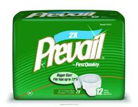 MCK76203100 - Adult Incontinent Brief Prevail Tab Closure 2X-Large Disposable Heavy Absorbency
