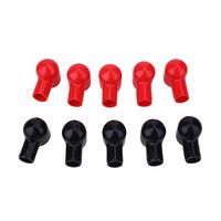 Sedeta 10PCS Round Black Red Battery Terminal Insulating Rubber Covers Skins Tool Parts 20x12mm