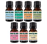 Top Fragrance Oil Gift Set - Best 7 Scented Perfume Oil - Cotton Candy, Cucumber Melon, Cupcake, Gardenia, Rose, Strawberry and Vanilla - Premium Grade 10 mL by Prevenage