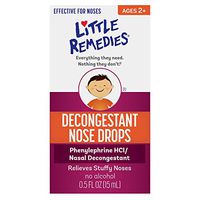 Little Remedies Decongestant Nose Drops | Ages 2-6 | 0.5 Fl. Oz (Pack of 4)