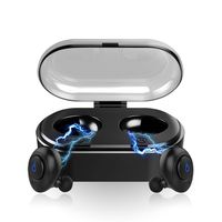 Bluetooth Earbuds True Wireless Earbuds Mini Bluetooth Headphones Stereo Earphones Built-in HD Mic, In-Ear Design with Charging Case for For IOS, Android, All Bluetooth devices (Black1) (Black)
