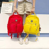 Large Women Backpack Multi-Pocket Large Capacity Can Hold Laptop Waterproof for Working and Shool (Red)