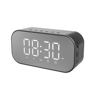 HaloVa Bluetooth Speaker, Portable Wireless Speaker, Multifunction Double Side Alarm Clock Speaker with Loud Stereo Sound, 2000 mAh Rechargeable 16-Hour Playtime, Black