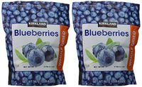 Kirkland Signature Whole Dried Blueberries: 2 Bags of 20 Oz (1 Bag is 1LB 4 OZ which is 20 Ounces)
