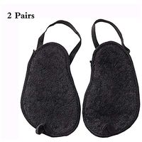 ZZYYZZ Women's 2 Pairs Breathable Foot Pads Terry Absorbent Non Slip for Pumps High Heels Non-Skid Bottom Heeless with Sling Back,C