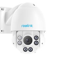 Reolink PTZ Camera Outdoor 5MP Super HD Work with Google Assistant, PoE IP Security Monitor IR Night Vision Pan Tilt 4X Optical Zoom Motion Detection Video Surveillance Dome RLC-423