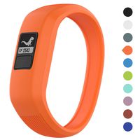 Meifox Compatible with Garmin vivofit JR Bands for Kids,Solf Silicone Replacement Band with Garmin Vivofit JR/Vivofit JR 2 / Vivofit 3 (Orange, Large)