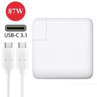 Göksu 87W USB-C Power Adapter Charger with 3.1 Fast Charge USB-C to USB-C Charge Cable 6.6 Feet