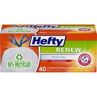 Hefty Renew Tall Kitchen Trash Bags, Unscented, 13 Gallon, 40 Count