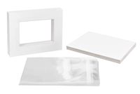 Golden State Art, Pack of 10 White 8x10 Picture Mats Mattes with White Core Bevel Cut for 5x7 Photo + Backing +Bags