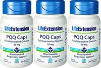 Life Extension PQQ Caps with PQQ 20 Mg (30 vcaps x 3)