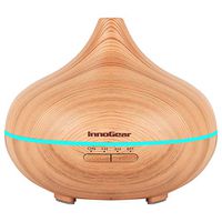 InnoGear 500ml Aromatherapy Essential Oil Diffuser Wood Grain Aroma Diffusers Cool Mist Humidifier with Timer Adjustable Mist 7 Color Changing Night Lights Waterless Auto Off for Home Office Yoga